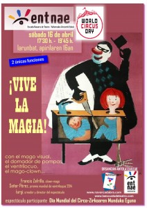 Navarcadabra y el mago iurgi organiza Día Mundial del Circo en Pamplona