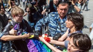 Represión contra el movimiento LGTBI en Moscú. Foto: ABC